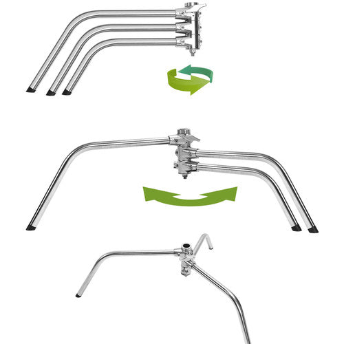15kg C-Stand & Grip Arm Kit with Turtle Base (Chrome)