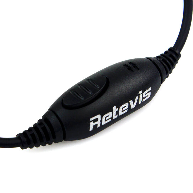 Retevis 2 PIN PTT Mic Headphone Headset for Radio