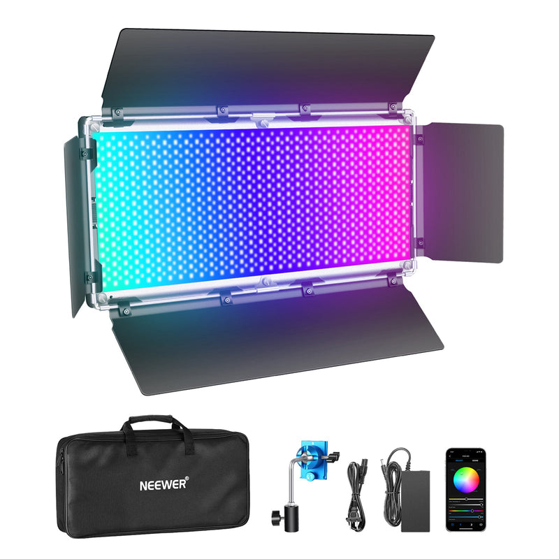 Neewer 960 RGB LED Video Light with Barndoors