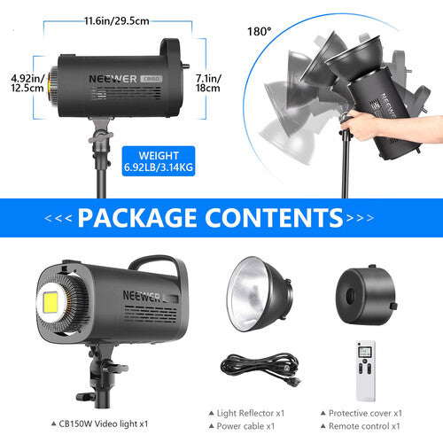 Neewer CB150 150W 5600K LED Video Light with Wireless Remote