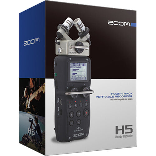 Zoom H5 4-Input / 4-Track Portable Handy Recorder with Interchangeable X/Y Mic Capsule