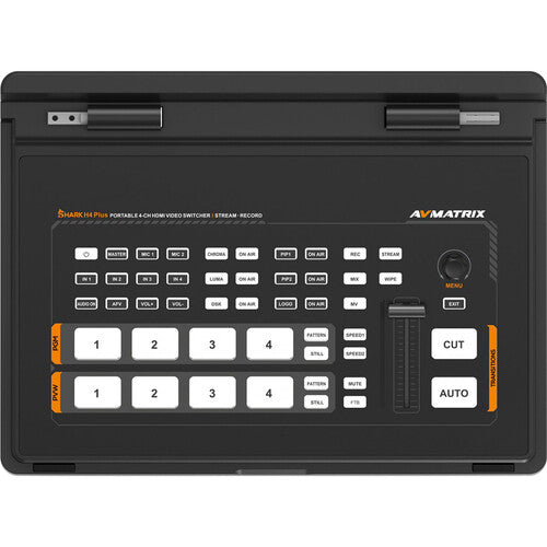 AVMATRIX Shark H4 PLUS 4-Channel HDMI Video Switcher with 10.1" IPS Display