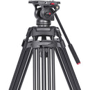 Miliboo MTT601A II Aluminum Tripod with MYT802 II Fluid Head and Mid-Level Spreader
