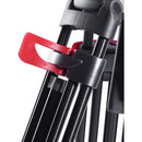 Miliboo MTT602A II Aluminum Tripod with MYT802 II Fluid Head and Mid-Level Spreader (Red Buckle)