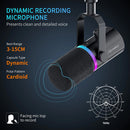 FeelWorld PM1-AS Dynamic Cardioid XLR/USB Microphone with Boom Arm Stand