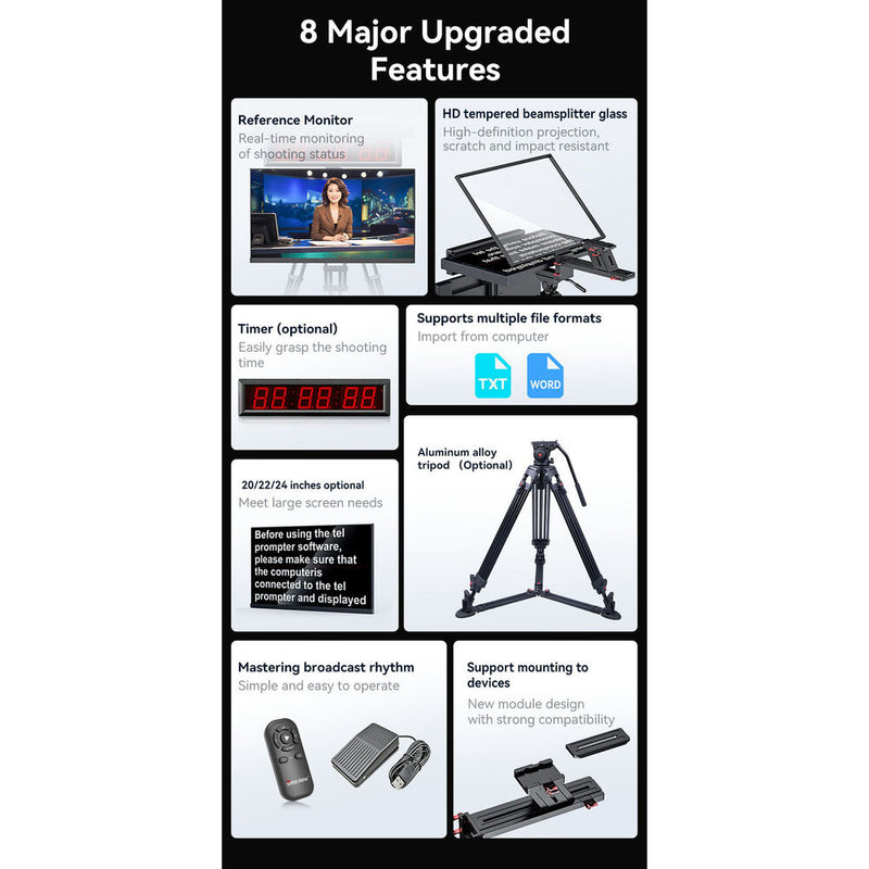 Desview T20 Foldable Teleprompter with 20" Full HD Monitor