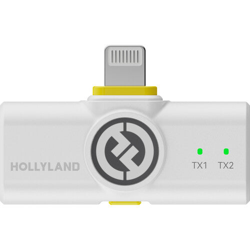 Hollyland LARK M2 DUO 2-Person Wireless Combo Microphone System (2.4 GHz, Ivory White)