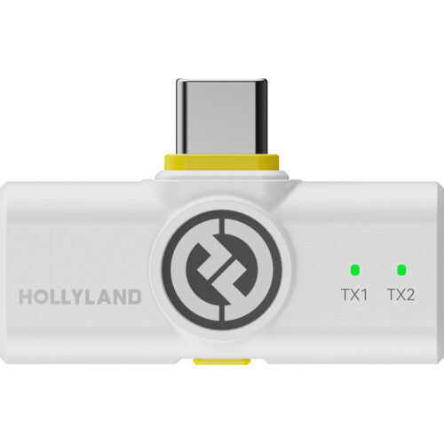 Hollyland LARK M2 DUO 2-Person Wireless Combo Microphone System (2.4 GHz, Ivory White)