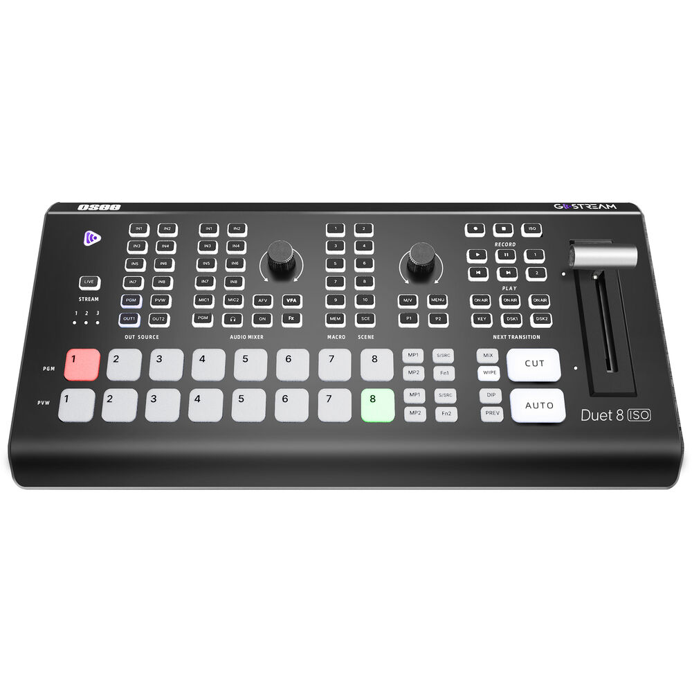 Gostream Top OSEE GoStream Duet 8 ISO 8-Channel Live Stream Switcher