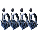 Synco Xtalk Master Full-Duplex MasterFree Intercom System with 4 Single-Ear Headsets