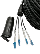 Professional 2 core fiber cable for video fiber system TPU jacket armored singlemode LC-LC