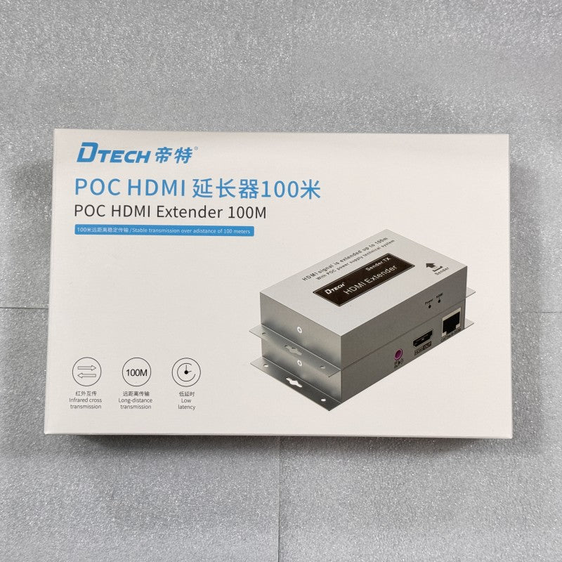 DTECH 100m POC Hdmi Extender over single Ethernet Cable
