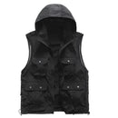 Media Vest with Detachable Hoody, Multi Pockets and Mesh Lining  For Photography Videography