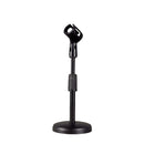 Compact Desktop Mic Stand with Round Weighted Base