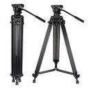 Coman DX16LS 6.3ft 10kg Professional Aluminum Tripod With Mid-Level Spreader and Fluid Head