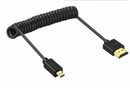 LiveGear Coiled Micro-HDMI to HDMI Cable A-D 4K60Hz 1.2m