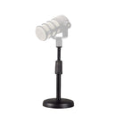 Compact Desktop Mic Stand with Round Weighted Base