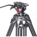 Miliboo MTT601A Professional Aluminum Tripod and Fluid Head with Mid-Level Spreader