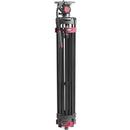 Miliboo MTT602A Professional Aluminum Tripod and Fluid Head with Mid-Level Spreader