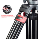 Miliboo MTT609A Professional Tripod and Fluid Head with Ground Spreader (Aluminum)