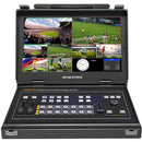 AVMATRIX PVS0613U Portable 6-Ch SDI/HDMI Multi-Format Streaming Switcher with 13.3" Display