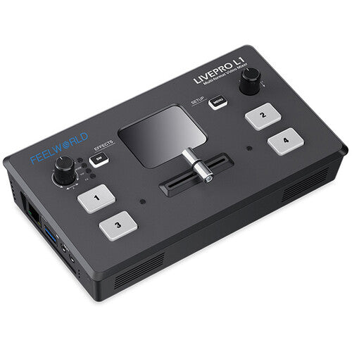 FeelWorld LIVE PRO L1 V1 Quad HDMI Multi-Format Mixer Switcher with USB Live Streaming