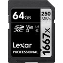 Lexar 64GB Professional 1667x UHS-II SDXC Memory Card (2-Pack)