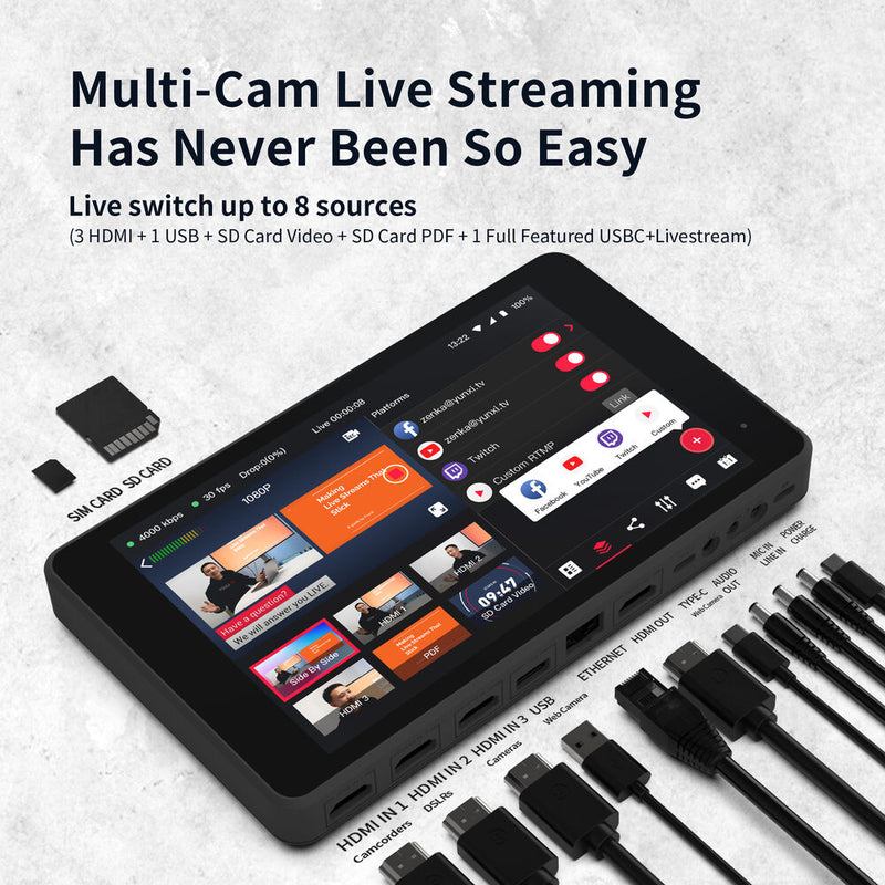 Multi Camera Camcorder Streaming Live Video Multiple Cameras