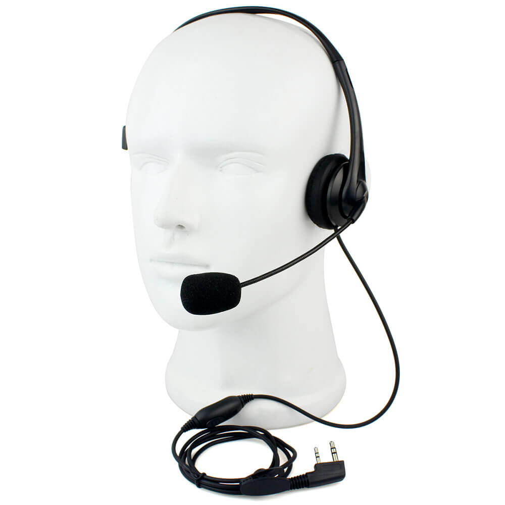 Retevis 2 PIN PTT Mic Headphone Headset for Radio