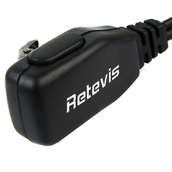 Retevis 2 Pin PTT MIC Covert Acoustic Tube In-ear Earpiece Headset