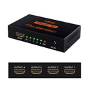 HDMI Splitter 4K X 2K 3D Video HDMI 1X2 1X4 Amplifier Display For HDTV DVD PS3 Cameras