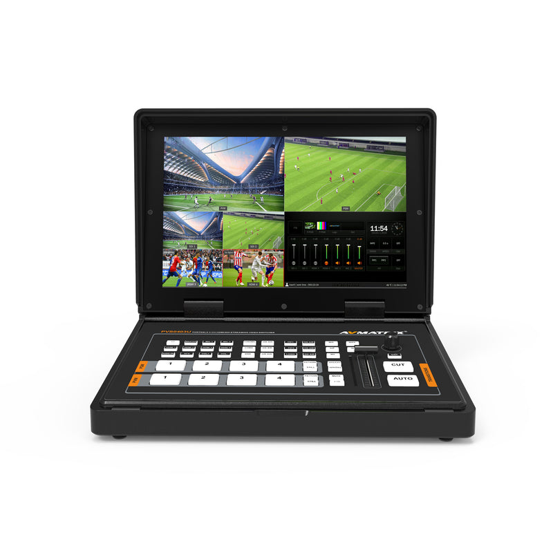 AVMATRIX PVS0403U 4-Channel SDI & HDMI Video Switcher with 10.1" FHD IPS LCD Monitor